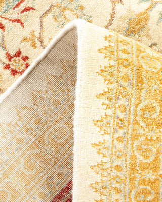 Traditional Mogul Ivory Wool Area Rug 8' 1" x 10' 0" - Solo Rugs