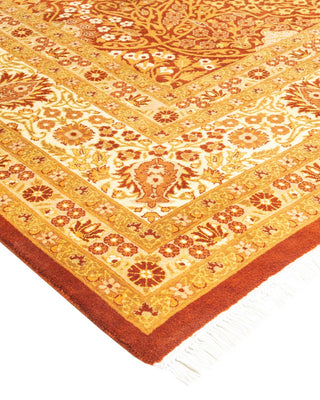 Traditional Mogul Orange Wool Area Rug 8' 3" x 10' 4" - Solo Rugs