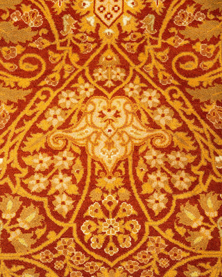 Traditional Mogul Orange Wool Area Rug 8' 3" x 10' 4" - Solo Rugs