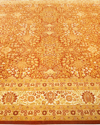 Traditional Mogul Orange Wool Area Rug 8' 3" x 10' 4" - Solo Rugs