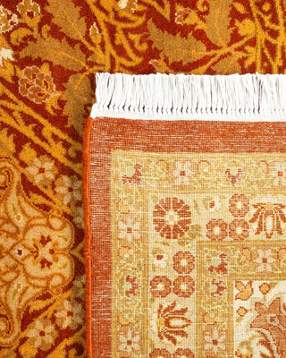 Traditional Mogul Orange Wool Area Rug 8' 3" x 10' 4" - Solo Rugs