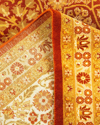 Traditional Mogul Orange Wool Area Rug 8' 3" x 10' 4" - Solo Rugs