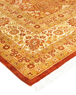 Traditional Mogul Orange Wool Area Rug 8' 2" x 10' 1" - Solo Rugs