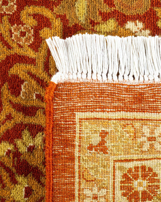 Traditional Mogul Orange Wool Area Rug 8' 2" x 10' 1" - Solo Rugs