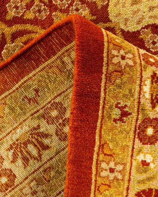 Traditional Mogul Orange Wool Area Rug 8' 2" x 10' 1" - Solo Rugs