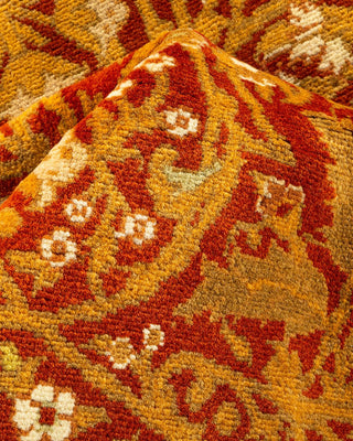 Traditional Mogul Orange Wool Area Rug 8' 2" x 10' 1" - Solo Rugs