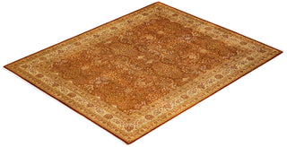 Traditional Mogul Orange Wool Area Rug 8' 2" x 10' 1" - Solo Rugs