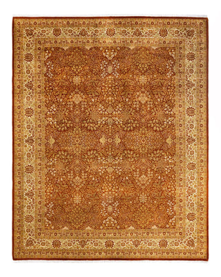 Traditional Mogul Orange Wool Area Rug 8' 2" x 10' 1" - Solo Rugs