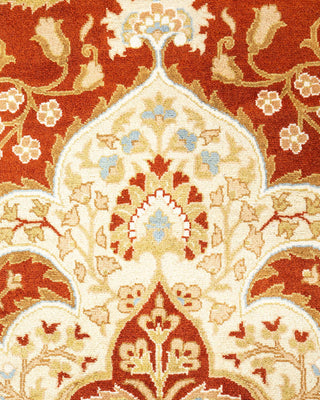 Traditional Mogul Orange Wool Area Rug 8' 0" x 10' 4" - Solo Rugs