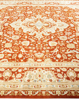 Traditional Mogul Orange Wool Area Rug 8' 0" x 10' 4" - Solo Rugs