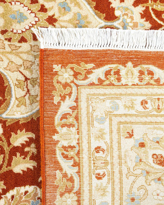 Traditional Mogul Orange Wool Area Rug 8' 0" x 10' 4" - Solo Rugs