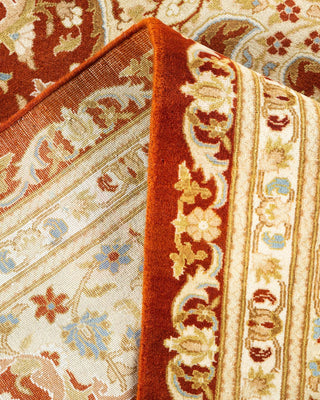 Traditional Mogul Orange Wool Area Rug 8' 0" x 10' 4" - Solo Rugs