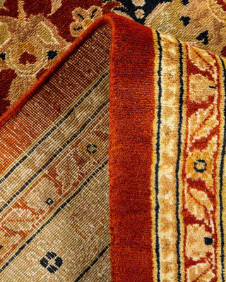 Traditional Mogul Orange Wool Area Rug 8' 0" x 10' 2" - Solo Rugs