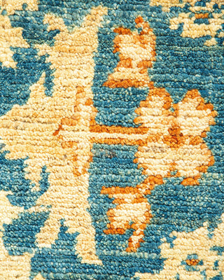 Contemporary Eclectic Ivory Wool Area Rug 9' 0" x 11' 5" - Solo Rugs