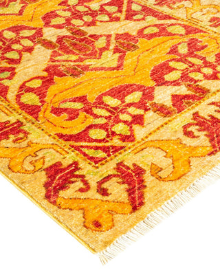 Contemporary Arts & Crafts Red Wool Runner 2' 6" x 8' 6" - Solo Rugs
