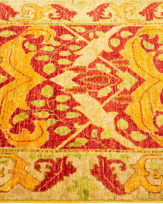 Contemporary Arts & Crafts Red Wool Runner 2' 6" x 8' 6" - Solo Rugs