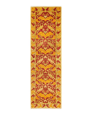 Contemporary Arts & Crafts Red Wool Runner 2' 6" x 8' 6" - Solo Rugs