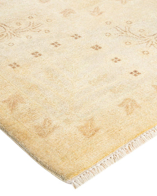 Contemporary Eclectic Ivory Wool Area Rug 9' 1" x 12' 0" - Solo Rugs