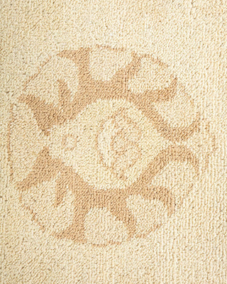 Contemporary Eclectic Ivory Wool Area Rug 9' 1" x 12' 0" - Solo Rugs