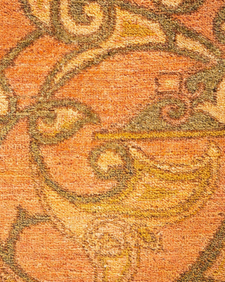 Traditional Mogul Pink Wool Area Rug 8' 1" x 9' 10" - Solo Rugs
