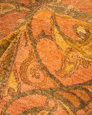 Traditional Mogul Pink Wool Area Rug 8' 1" x 9' 10" - Solo Rugs