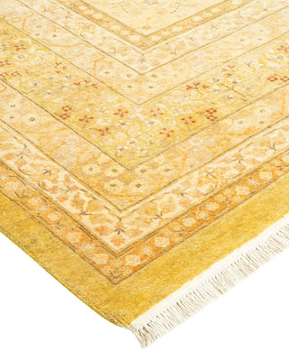 Traditional Mogul Green Wool Area Rug 8' 2" x 10' 3" - Solo Rugs