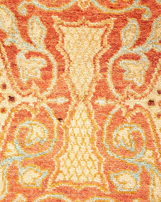 Traditional Mogul Orange Wool Area Rug 8' 5" x 10' 4" - Solo Rugs