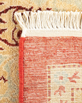 Traditional Mogul Orange Wool Area Rug 8' 5" x 10' 4" - Solo Rugs