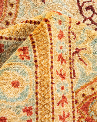 Traditional Mogul Orange Wool Area Rug 8' 5" x 10' 4" - Solo Rugs