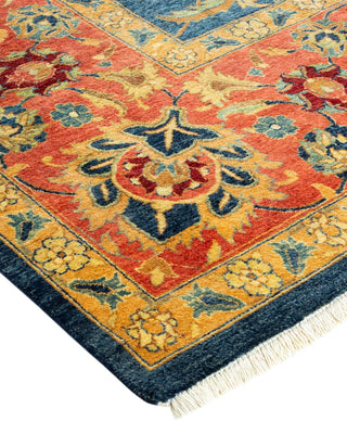 Traditional Mogul Blue Wool Area Rug 8' 2" x 10' 8" - Solo Rugs