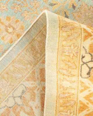 Traditional Mogul Light Blue Wool Area Rug 8' 4" x 10' 1" - Solo Rugs
