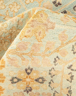 Traditional Mogul Light Blue Wool Area Rug 8' 4" x 10' 1" - Solo Rugs