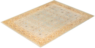 Traditional Mogul Light Blue Wool Area Rug 8' 4" x 10' 1" - Solo Rugs