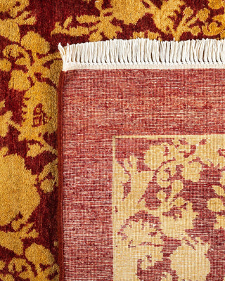 Traditional Mogul Red Wool Area Rug 6' 2" x 8' 9" - Solo Rugs