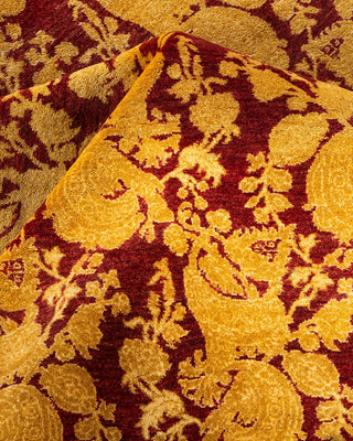 Traditional Mogul Red Wool Area Rug 6' 2" x 8' 9" - Solo Rugs