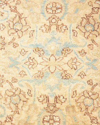 Traditional Mogul Ivory Wool Area Rug 6' 3" x 8' 9" - Solo Rugs