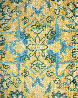Traditional Mogul Green Wool Area Rug 6' 0" x 8' 7" - Solo Rugs