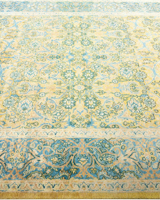 Traditional Mogul Green Wool Area Rug 6' 0" x 8' 7" - Solo Rugs