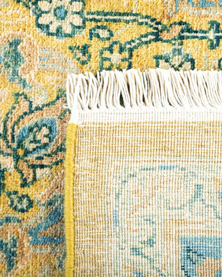 Traditional Mogul Green Wool Area Rug 6' 0" x 8' 7" - Solo Rugs