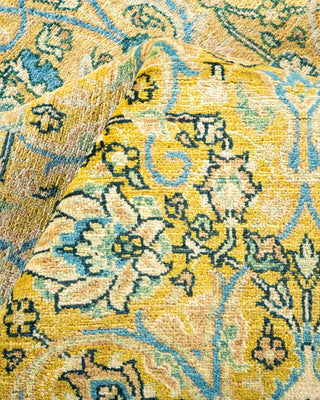 Traditional Mogul Green Wool Area Rug 6' 0" x 8' 7" - Solo Rugs