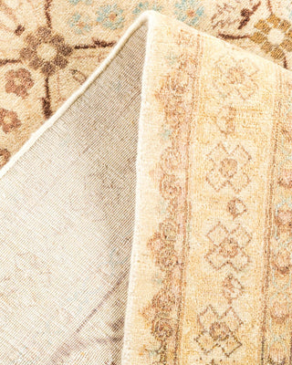Traditional Mogul Ivory Wool Area Rug 6' 1" x 8' 7" - Solo Rugs