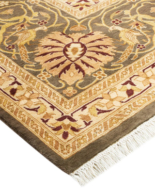 Traditional Mogul Brown Wool Area Rug 8' 1" x 10' 2" - Solo Rugs