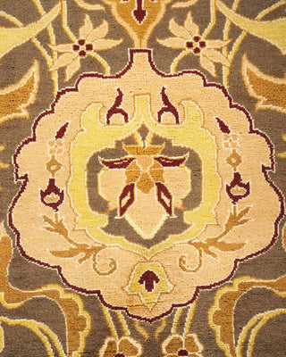 Traditional Mogul Brown Wool Area Rug 8' 1" x 10' 2" - Solo Rugs