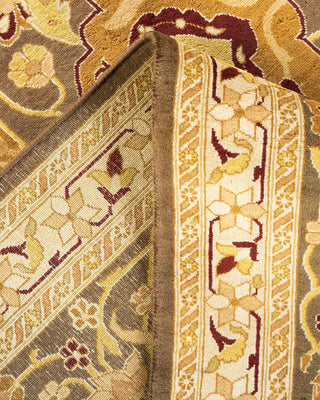 Traditional Mogul Brown Wool Area Rug 8' 1" x 10' 2" - Solo Rugs