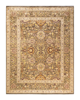 Traditional Mogul Brown Wool Area Rug 8' 1" x 10' 2" - Solo Rugs