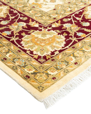 Traditional Mogul Ivory Wool Area Rug 8' 2" x 9' 10" - Solo Rugs