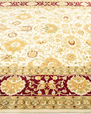 Traditional Mogul Ivory Wool Area Rug 8' 2" x 9' 10" - Solo Rugs