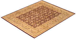 Traditional Mogul Red Wool Area Rug 8' 2" x 10' 0" - Solo Rugs