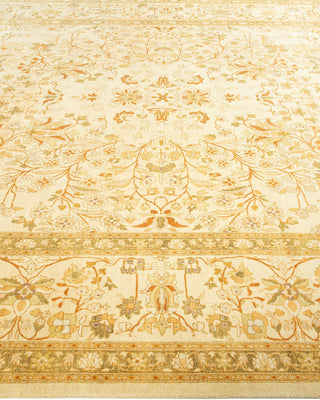 Traditional Mogul Ivory Wool Area Rug 8' 5" x 10' 1" - Solo Rugs