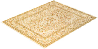 Traditional Mogul Ivory Wool Area Rug 8' 5" x 10' 1" - Solo Rugs